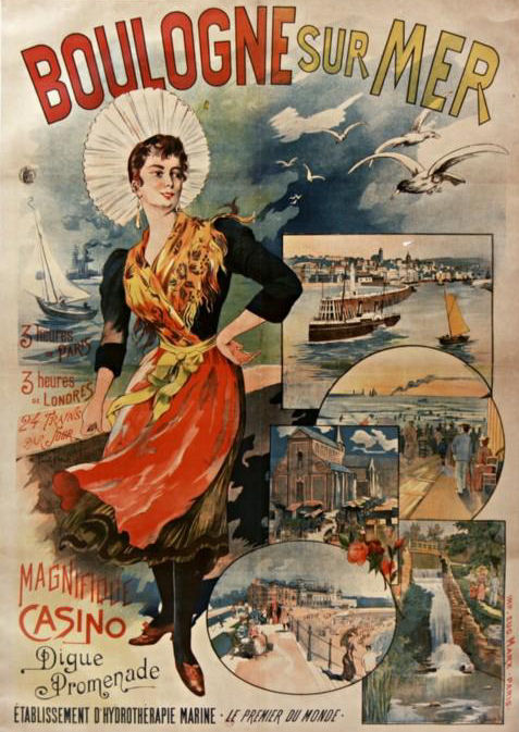 Affiche Boulogne sur mer , Boulonnaise et casino